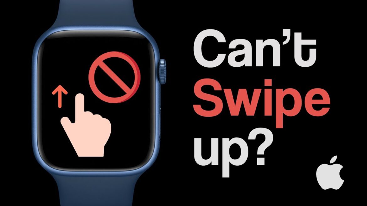 Apple Watch showing unresponsive swipe gesture on screen.