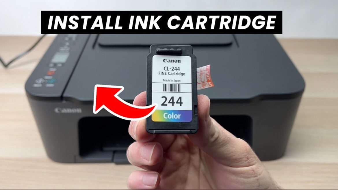 "Changing Canon Pixma ink cartridge inside printer"
