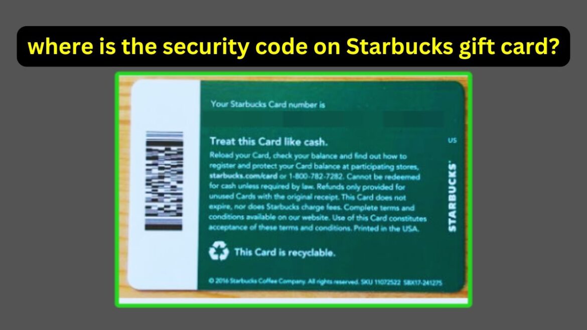 “Back of a Starbucks gift card showing scratch-off area for security code.”